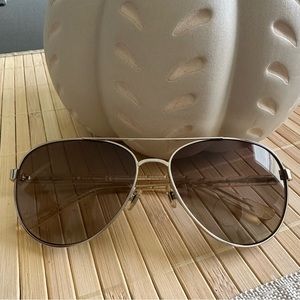 EUC Kate Spade Aviator Sunglasses in Light Gold